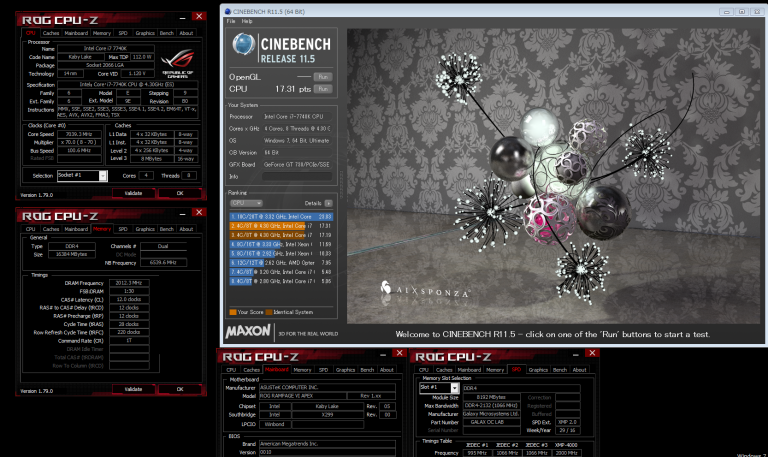cinebench not showing overclock